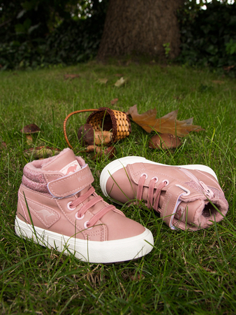 Kangaroos Botki dla dziewczynki Dusty Rose/Frost Pink