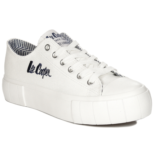 Lee Cooper Trampki damskie na platformie White białe