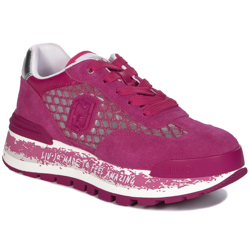 Liu Jo Sneakersy damskie na platformie Amazing 23 Pink-Silver