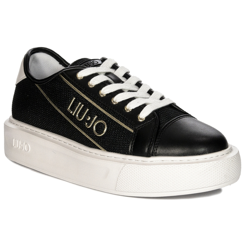 Liu Jo Sneakersy damskie na platformie Kylie 26 Black czarne