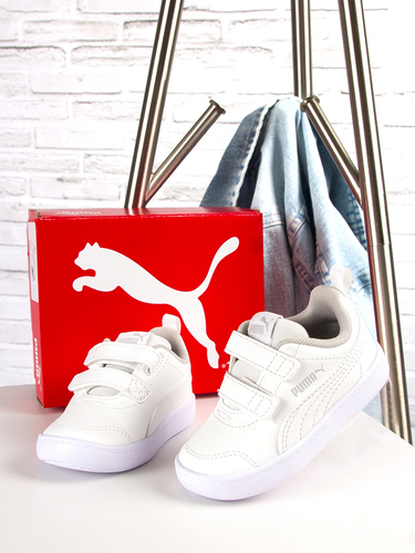 Puma Buty dziecięce na rzepy Coutrflex v2 V Inf White Białe