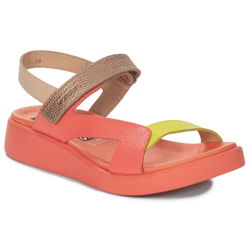 Wonders Women's Leather Sandals Coral