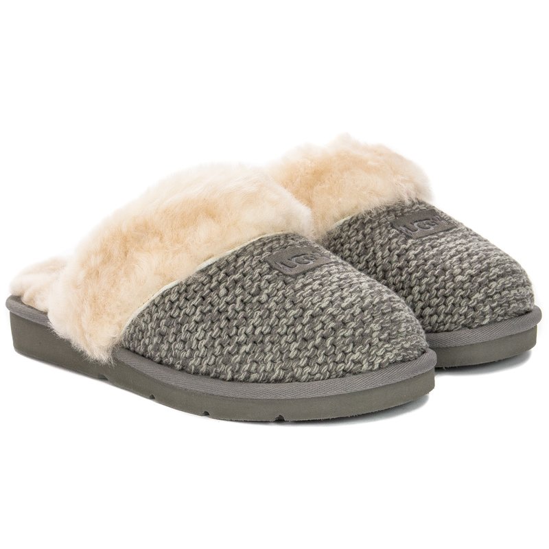 ugg cozy knit slippers charcoal