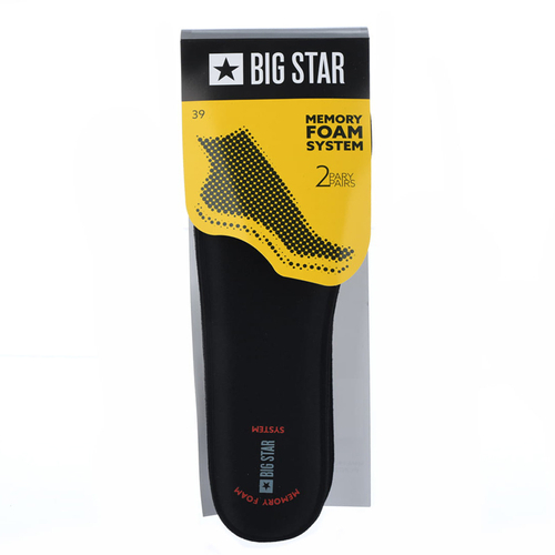 Big Star Wkładki do butów z pianki Memory Foam System czarne