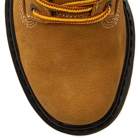 Botki Big Star EE274013 sznurowane Camel 