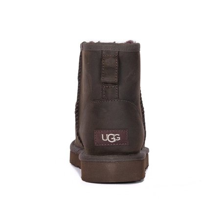 Botki UGG 1016558 CHO Classic Mini Leathere Chocolate ocieplane