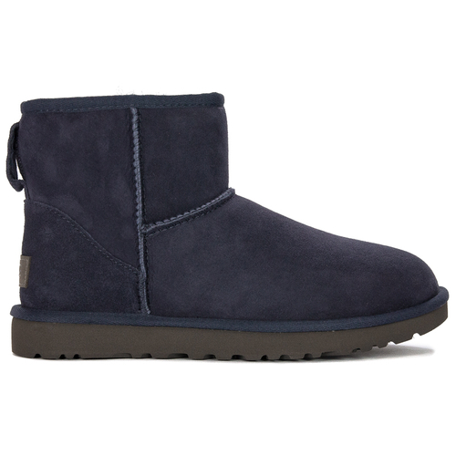 Botki UGG skórzane ocieplane W CLASSIC MINI II EVB Granatowe