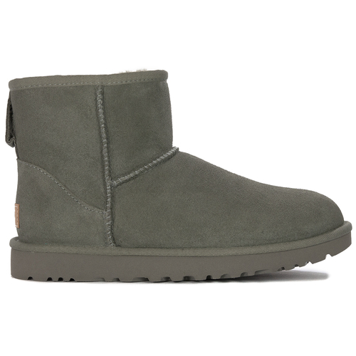 Botki UGG skórzane ocieplane W CLASSIC MINI II MSG Zielone