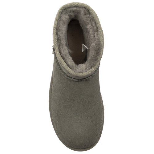 Botki UGG skórzane ocieplane W CLASSIC MINI II MSG Zielone