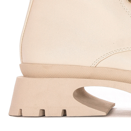 Botki damskie na platformie BEIGE