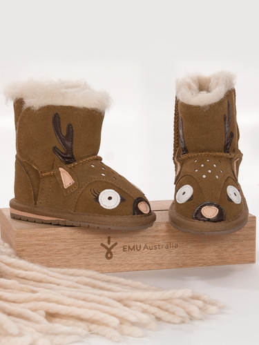 Buty EMU Australia botki dziecięce Deer Walker Chestnut brązowe
