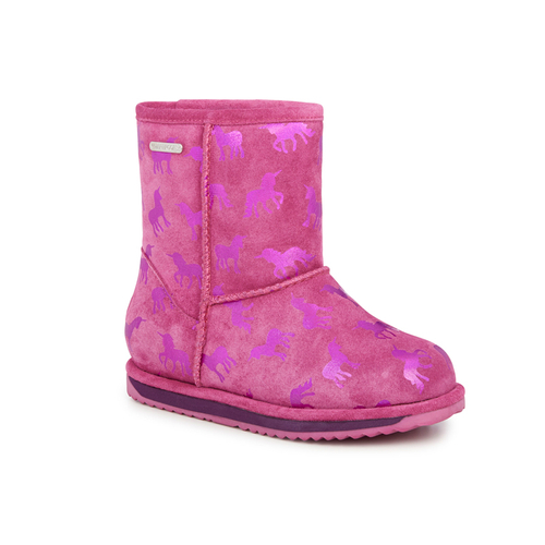 Buty EMU Australia botki dziecięce Rainbow Unicorn Brumby Deep Pink róż