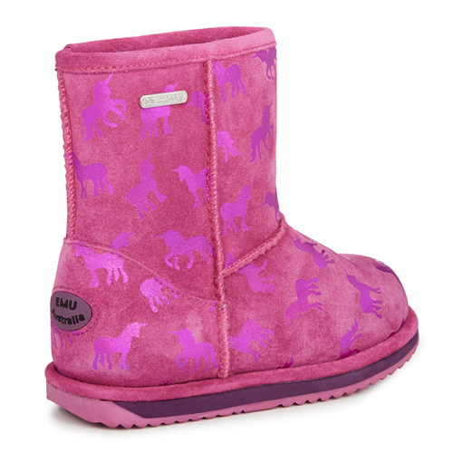 Buty EMU Australia botki dziecięce Rainbow Unicorn Brumby Deep Pink róż