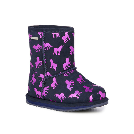 Buty EMU Australia botki dziecięce Rainbow Unicorn Brumby Midnight