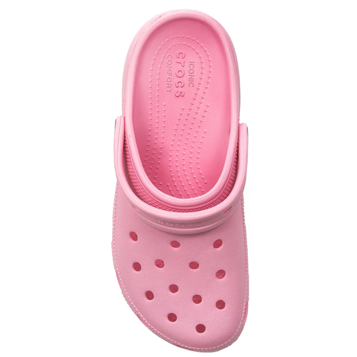 Crocs Klapki damskie Classic Platform Clog Flamingo różowe