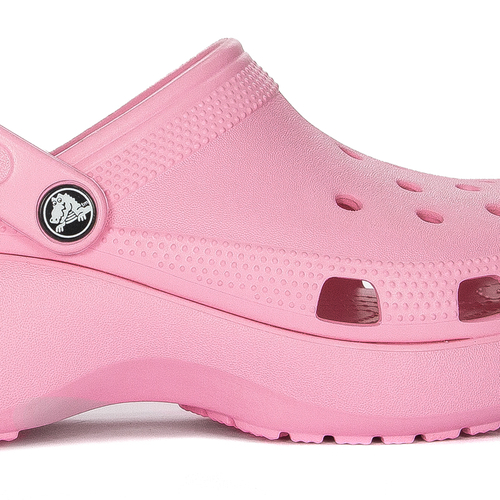 Crocs Klapki damskie Classic Platform Clog Flamingo różowe