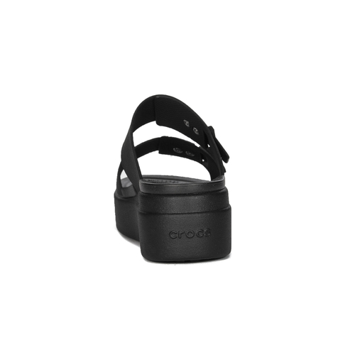 Crocs Klapki damskie na platformie Brooklyn Buckle Slide Black czarne