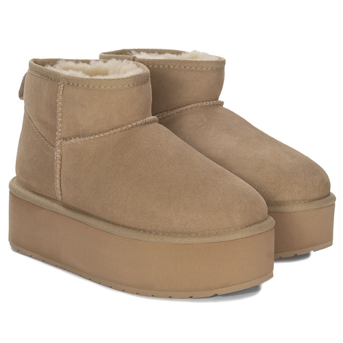 EMU Australia Botki Damskie Stinger Micro Flatform Sand