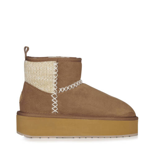 EMU Australia botki damskie Stinger Knit Flatform Chestnut