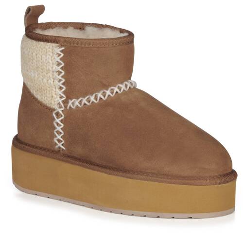 EMU Australia botki damskie Stinger Knit Flatform Chestnut