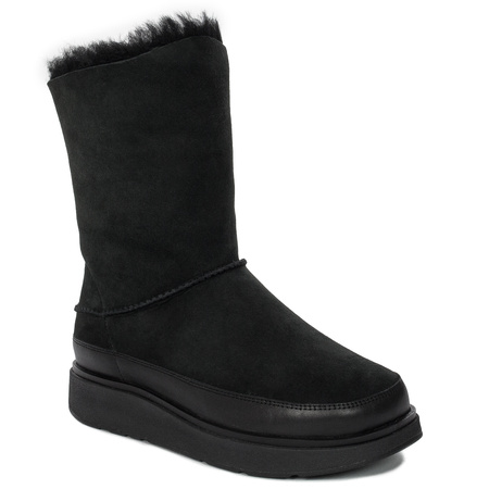 FitFlop Botki Damskie Śniegowce Gen-ff Short Double Faced Shearling Booots All Black