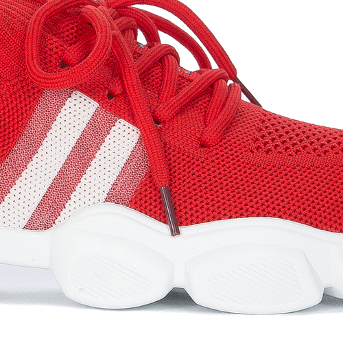 GOE Sneakersy buty damskie sportowe czerwone
