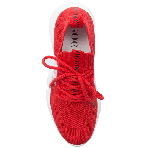 GOE Sneakersy buty damskie sportowe czerwone