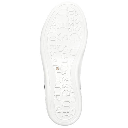 Guess Sneakersy Damskie Skórzane Na Platformie White