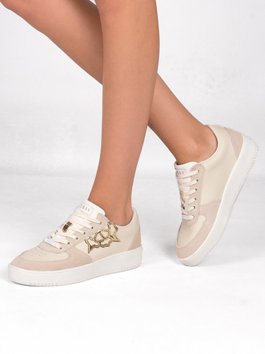 Guess Sneakersy SIDNY IVORY beżowe