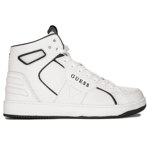 Guess Sneakersy damskie na platformie BASQET WHITE białe