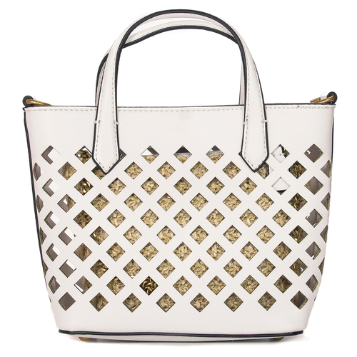 Guess Torba damska Aqua Mini Tote Whi White biała 2w1