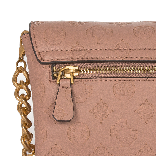 Guess Torba listonoszka Zanelle Mini BIL Crossbody Flap Biscuit Logo