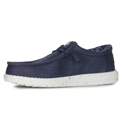 Hey Dude Mokasyny męskie Walley Stretch Canvas Navy granatowe