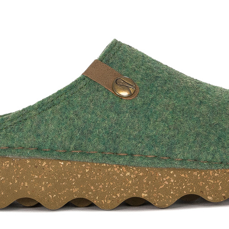 Inblue Kapcie klapki damskie Green Zielony