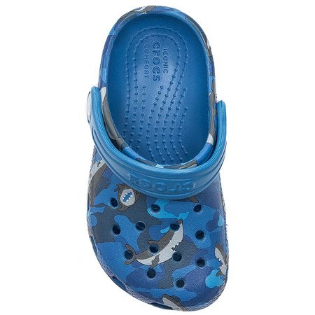 Klapki Crocs 206147-4KI Classic Shark Clog Ps Prep Blue