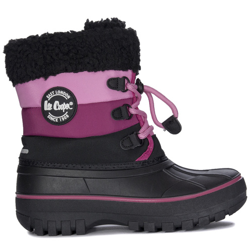 Lee Cooper Śniegowce buty zimowe dziecięce Black/Fuchsia