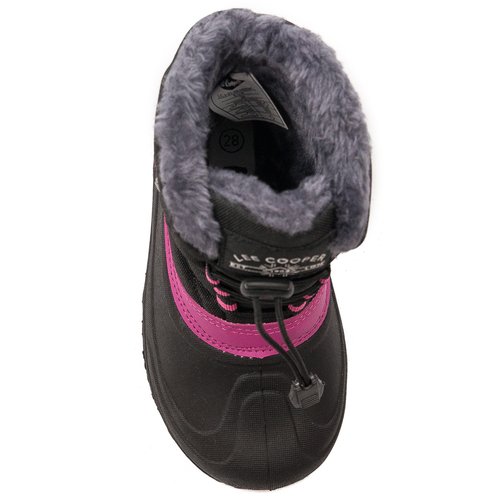 Lee Cooper Śniegowce buty zimowe dziecięce Black/Fuchsia