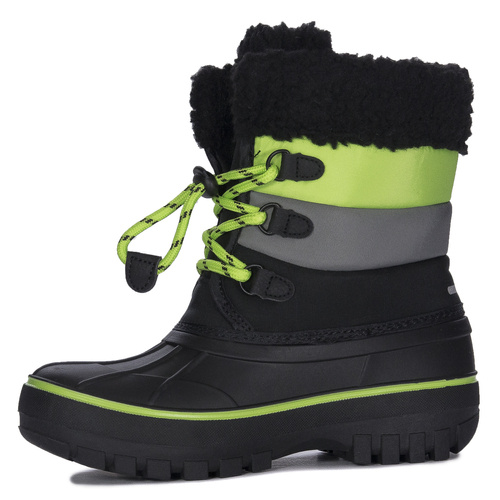 Lee Cooper Śniegowce buty zimowe dziecięce Black/Lime