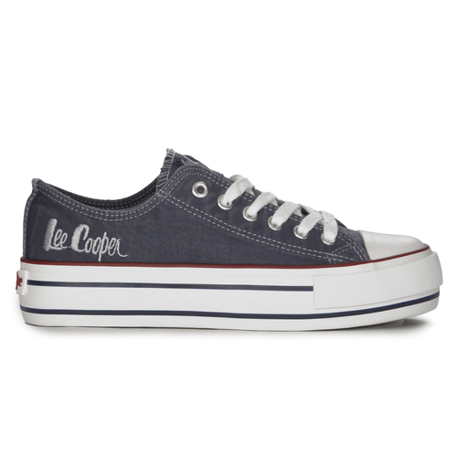 Lee Cooper Trampki damskie na platformie Navy granatowe