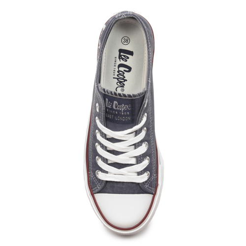 Lee Cooper Trampki damskie na platformie Navy granatowe