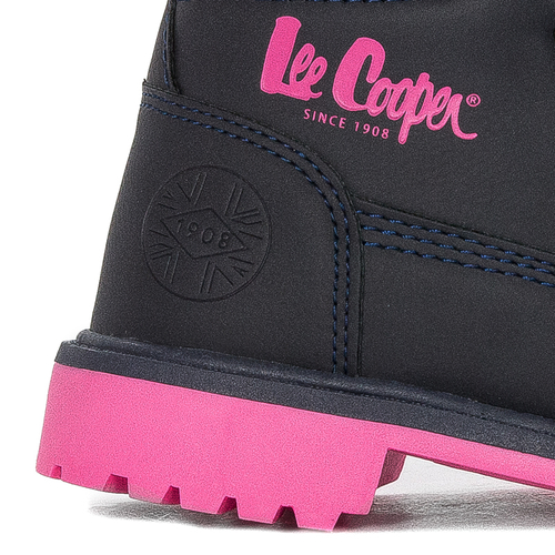 Lee Cooper Trapery buty zimowe dziecięce Navy Blue granatowe