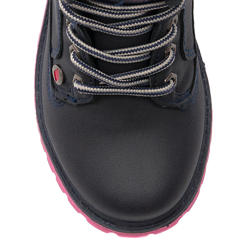 Lee Cooper Trapery buty zimowe dziecięce Navy Blue granatowe