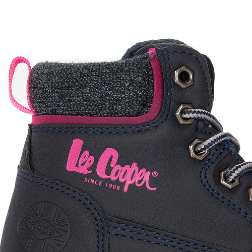 Lee Cooper Trapery buty zimowe dziecięce Navy Blue granatowe