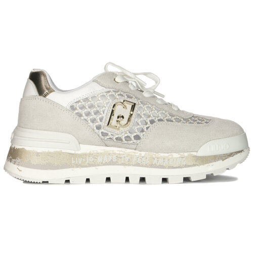 Liu Jo Sneakersy damskie na platformie Amazing 23 White Light Gold