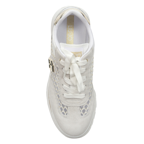 Liu Jo Sneakersy damskie na platformie Amazing 23 White Light Gold