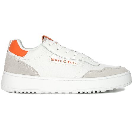 Marc O'Polo Sneakersy buty damskie sportowe White Orange