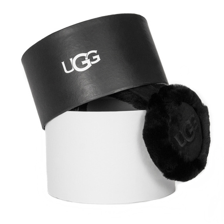 Nauszniki UGG 20955 BLK Sheepskin Emboidery Earmuf Black Czarne
