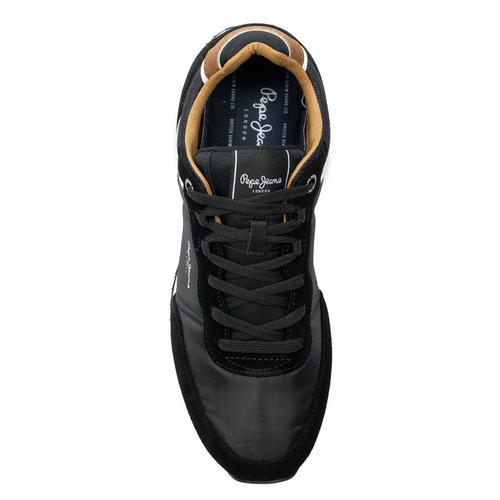 Pepe Jeans Sneakersy buty męskie Tour Classic 22 black czarne