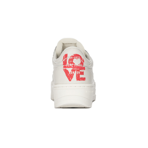 Pepe Jeans Sneakersy damskie skórzane Kore Love W White Białe