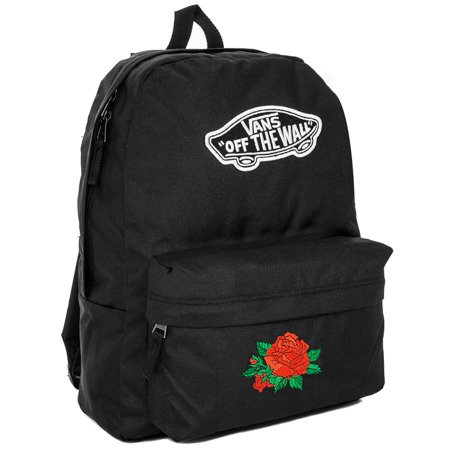 Plecak Vans CR00NZ0BLKCR Realm Backpack Blk Classic Rose Czarny